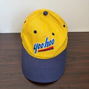 Vintage Yoo-Hoo Chocolate Drink Embroidered Dad Hat Yellow Navy Blue